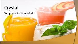  Presentation with cold coffee - Amazing slides having cold coffee - mix colorful cocktail drinks backdrop and a sky blue colored foreground