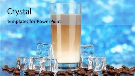  Presentation with cold coffee - Slide deck enhanced with demolition of buildings in urban background and a gray colored foreground