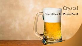  Presentation with cold beer - Beautiful slide set featuring cold-crisp-mug-of-beer backdrop and a lemonade colored foreground