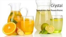  Presentation with lemonade - Audience pleasing theme consisting of cold drink - orange and lemon lemonade backdrop and a  colored foreground