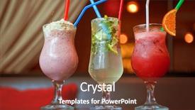  Presentation with cold drink - Colorful PPT layouts enhanced with cold drink - set of three healthy nonalcoholic backdrop and a tawny brown colored foreground