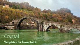  Presentation with winter river - Cool new presentation theme with cold-green-waters backdrop and a tawny brown colored foreground