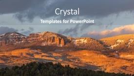  Presentation with fall season - Presentation featuring cold-late-autumn-in-colorado background and a gray colored foreground