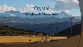  Presentation with fall season - Presentation theme consisting of cold-late-autumn-in-colorado background and a light blue colored foreground