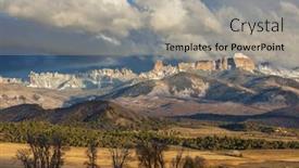  Presentation with fall season - Presentation design with cold-late-autumn-in-colorado background and a light gray colored foreground