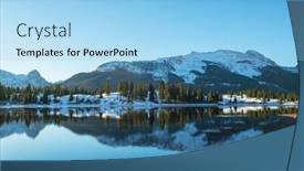  Presentation with fall season - Presentation theme enhanced with cold-late-autumn-in-colorado background and a light blue colored foreground