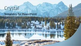  Presentation with fall season - PPT layouts with cold-late-autumn-in-colorado background and a light blue colored foreground