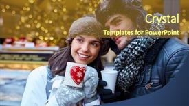  Presentation with romantic birthday couple celebrate - Presentation with cold market - romantic young couple drinking hot background and a tawny brown colored foreground