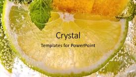  Presentation with cold drink - Amazing presentation theme having cold mojito with green mint backdrop and a yellow colored foreground