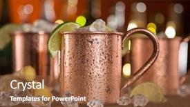  Presentation with cold beer - Slides having cold moscow mules - ginger beer background and a red colored foreground