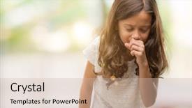  Presentation with hispanic - Beautiful PPT theme featuring cold or bronchitis healthcare backdrop and a soft green colored foreground