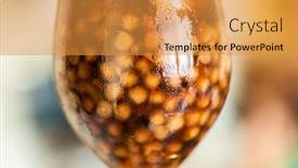  Presentation with milk tea - Slide set with cold-pearl-milk-tea background and a gold colored foreground