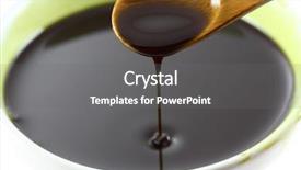  Presentation with edible oil - Audience pleasing PPT theme consisting of cold pressed pumpkin seed oil backdrop and a gray colored foreground