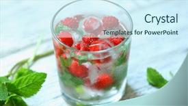  Presentation with cold drink - Slides enhanced with cold refreshing summer drink background and a cool aqua colored foreground