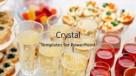  Presentation with beverages - Cool new theme with cold snacks canape beverage backdrop and a lemonade colored foreground