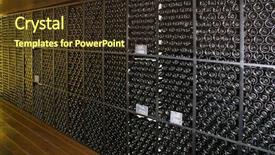 Presentation with storage cold - Beautiful slides featuring cold storage - bottles of wine backdrop and a tawny brown colored foreground