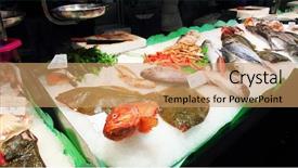  Presentation with fish - Colorful theme enhanced with cold storage - view of fish displayed backdrop and a coral colored foreground