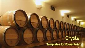  Presentation with storage cold - Cool new PPT theme with cold storage - wine cellar backdrop and a tawny brown colored foreground