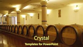  Presentation with cold storage - Slides enhanced with cold storage - wine cellar background and a tawny brown colored foreground