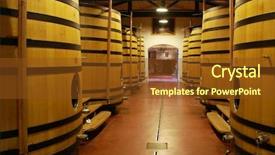  Presentation with storage cold - PPT layouts with cold storage - wine cellar background and a tawny brown colored foreground