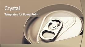  Presentation with soft drink - Presentation design with soft drink advertising - aluminum can background and a coral colored foreground