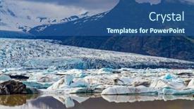 Presentation with summer - Slides with cold-summer-in-the-arctic background and a ocean colored foreground