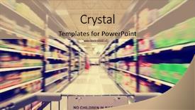  Presentation with grocery store - Cool new slide set with cold warehouse - blurred shot of an isle backdrop and a coral colored foreground