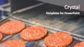  Presentation with food industry - Audience pleasing presentation consisting of cold warehouse - food industry equipment for semi-finished backdrop and a dark gray colored foreground