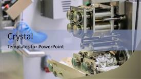  Presentation with food industry - Amazing presentation having cold warehouse - food industry equipment backdrop and a light blue colored foreground