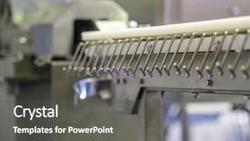  Presentation with food industry - Presentation theme consisting of cold warehouse - food industry equipment background and a dark gray colored foreground