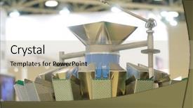  Presentation with food industry - Audience pleasing presentation consisting of cold warehouse - food industry equipment backdrop and a mint green colored foreground