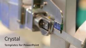  Presentation with food industry - Presentation enhanced with cold warehouse - food industry equipment background and a  colored foreground