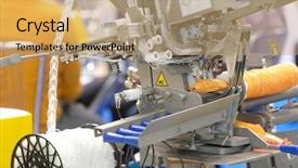  Presentation with food industry - Colorful PPT theme enhanced with cold warehouse - food industry equipment backdrop and a  colored foreground