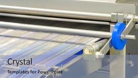  Presentation with food industry - Audience pleasing presentation theme consisting of cold warehouse - food industry equipment backdrop and a  colored foreground