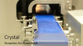  Presentation with food industry - PPT theme featuring cold warehouse - food industry equipment background and a  colored foreground