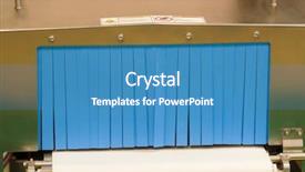  Presentation with food industry - Presentation theme enhanced with cold warehouse - food industry equipment background and a  colored foreground