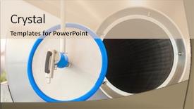  Presentation with food industry - PPT theme with cold warehouse - food industry equipment background and a  colored foreground