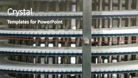  Presentation with food industry - Presentation theme consisting of cold warehouse - food industry equipment background and a  colored foreground