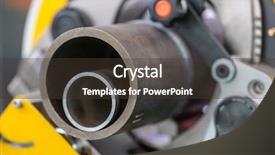  Presentation with food industry - PPT theme consisting of cold warehouse - food industry equipment background and a  colored foreground