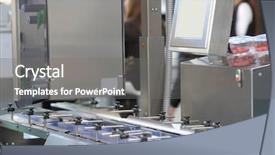  Presentation with food industry - Cool new presentation theme with cold warehouse - food industry equipment backdrop and a gray colored foreground