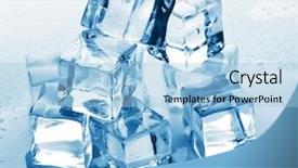  Presentation with ice - Amazing presentation theme having cold water - melting ice cubes backdrop and a light blue colored foreground