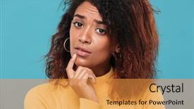  Presentation with steampunk lady - PPT layouts featuring cold weather - image of confused young african background and a gold colored foreground