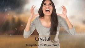  Presentation with country brunei - Beautiful presentation featuring cold weather stress - angry brunette shouting against country backdrop and a  colored foreground