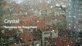  Presentation with ottoman history istanbul of sultan - Beautiful PPT theme featuring cold weather stress - elevated view of houses backdrop and a  colored foreground