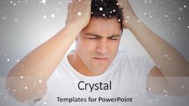  Presentation with methods to protect against unwanted precnancy in m - Amazing theme having cold weather stress - man suffering from a migraine backdrop and a light gray colored foreground