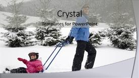  Presentation with needles removal - Theme having cold weather work - snow removal background and a  colored foreground