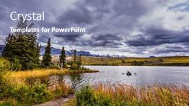  Presentation with road light - PPT theme consisting of cold-wind-drives-a-light background and a mint green colored foreground