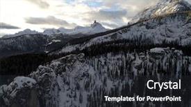  Presentation with forest morning - Amazing theme having cold winter morning with sunset backdrop and a dark gray colored foreground