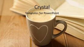  Presentation with coffee book - Amazing slide set having coler - still life with cup backdrop and a  colored foreground