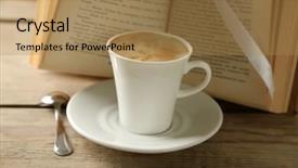  Presentation with book of life - Colorful presentation design enhanced with coler - still life with cup backdrop and a  colored foreground